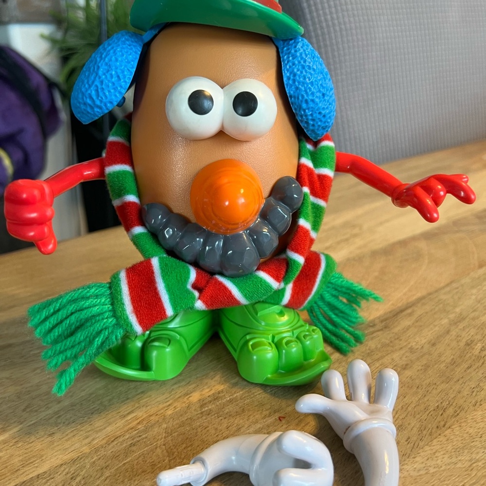 Kids Toy - Brown Potato with Green Accessories snow man potato head